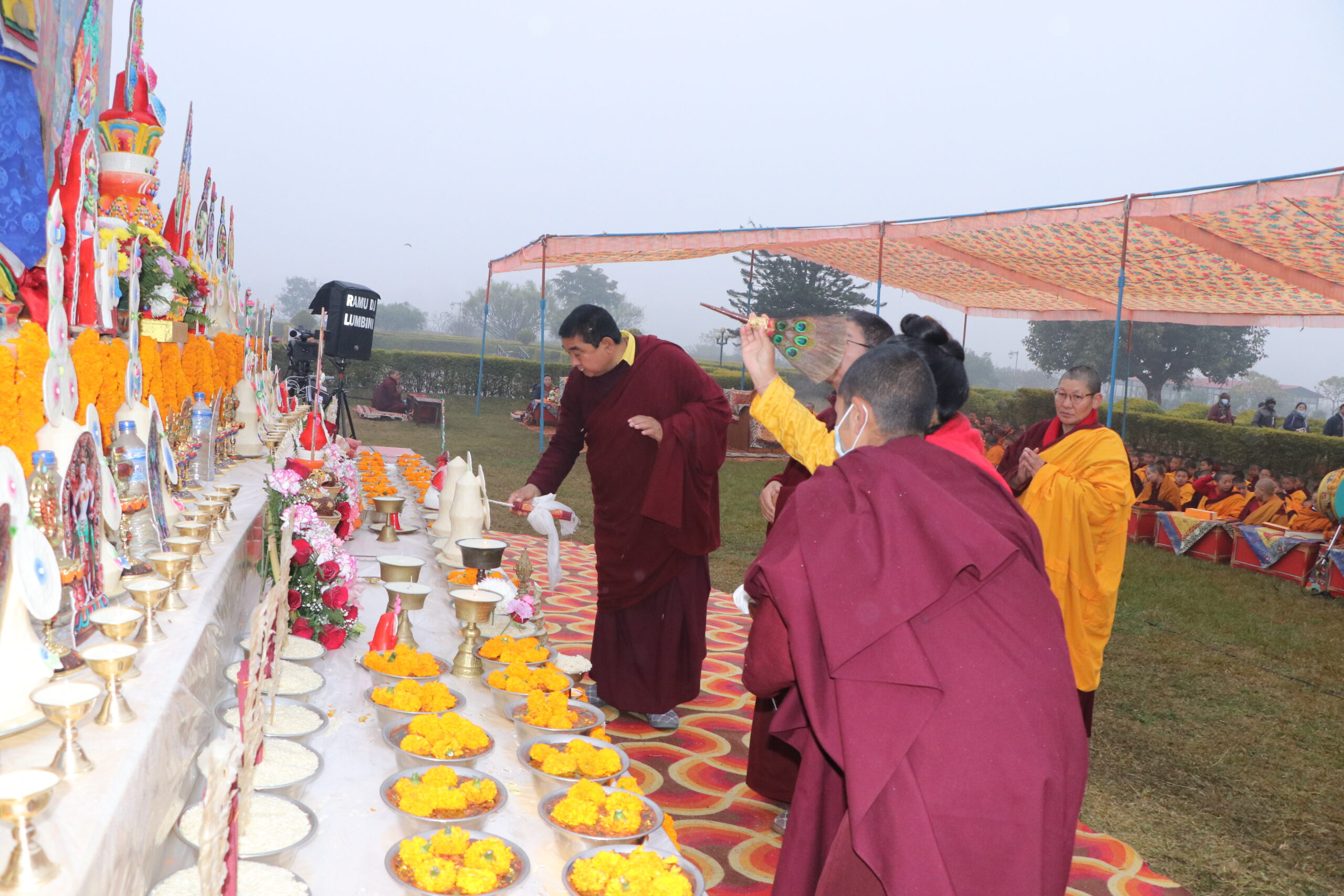 लुम्बिनीमा मोन्लम पूजा शुरु, उपाध्यक्ष डा. लामाले गरे उद्घाटन